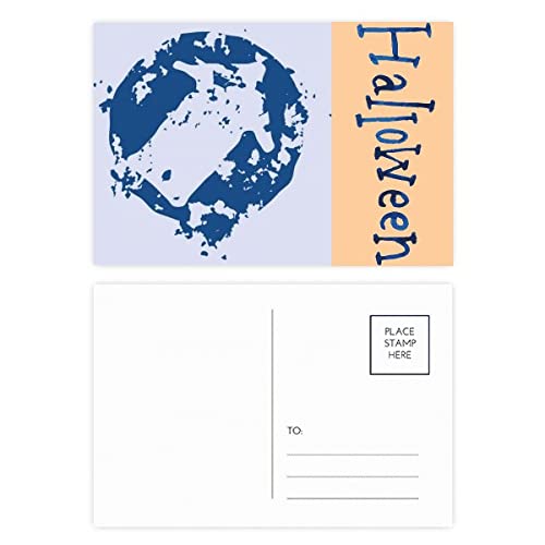 Cartes postales Halloween avec flèche et motif rond pour signalisation festive - Lot de 20