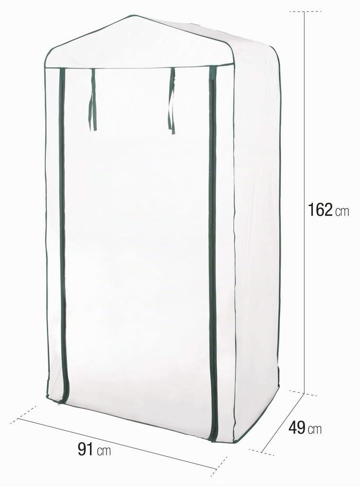 VERDELOOK Telo di ricambio in PVC trasparente per serra a 4 ripiani con codice 647/4,91x49x162 cm