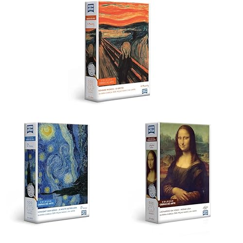 Conjunto de quebra-cabeças de pinturas artísticas