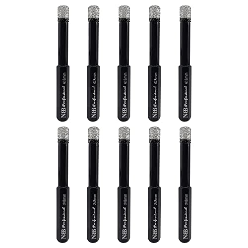 NBB Brazed Diamond Drill Bits with hex shank, for Dry drilling on hard Porcelain Ceramic, Tile, Granite, Marble