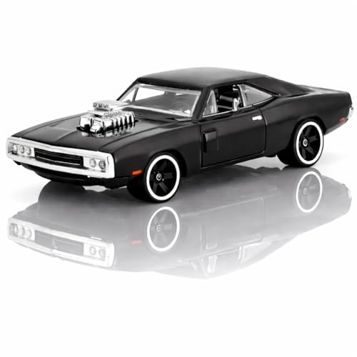 Image of 1:64 Scale Diecast Metal Muscle Car | Alloy Body Mini Collectible Cars with Smooth Wheels | Realistic Display Model & Racing Toy for Kids, Adults & Collectors (Muscle Car 1:64 Scale - Black)