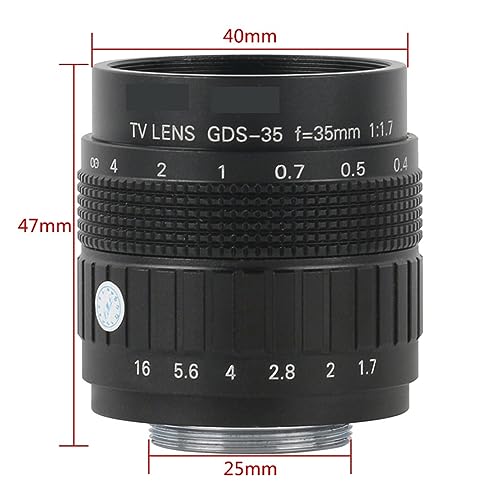 Lente zoom manual para cámara de microscopio con soporte CS C y distancia fija 7