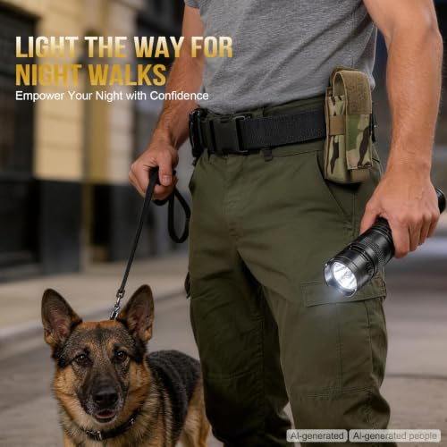 Image of OneTigris Flashlight Holster Flashlight Holder Molle Flashlight Holster Tactical Flashlight Pouch Holder for Belt 1000D Cordura Nylon