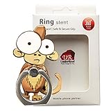 Cell Phone Finger Ring Holder Cute Animal Smartphone Stand 360 Swivel For Iphone, Ipad, Samsung HTC Nokia Smartphones, Tablet (Monkey)