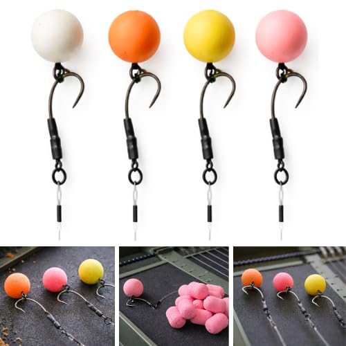 EUROKAN TACKLE Ronnie Rigs with BOOM Carp Fishing Rig - Ronnie Spinner Rigs with BOOM - Ready To Use - MADE IN ENGLAND! (Size 2 - BARBED)