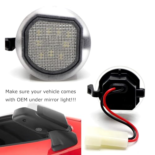 Luz LED Blanca Bajo Espejo Lateral iJDMTOY 18-SMD miniatura 2
