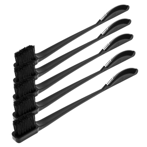 IWOWHERO 5pcs Dual Head Precision Styling Brush Edge Brush for Hair Lash Separator Tool Eyebrow Eyelash Grooming Comb User Friendly Makeup Tool for