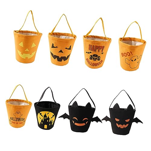 SUPVOX Foldable Halloween Goody Bags Canvas Candy Holder Trick-or-treat Storage Halloween Storage Bags