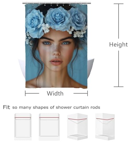 Rideau douche rose anti-adhérence avec ourlet lesté pour douche - 5