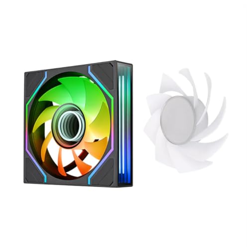Image of Thermaltake SWAFAN 140 EX Infinity ARGB Sync; Infinity Mirror Hub; Infinity Mirror Frame; PWM 500~1800 RPM; MagForce 2.0; Swappable Blades; 5V 3-Pin Motherboard Sync; 3-Pack; Black; CL-F246-PL14SW-A