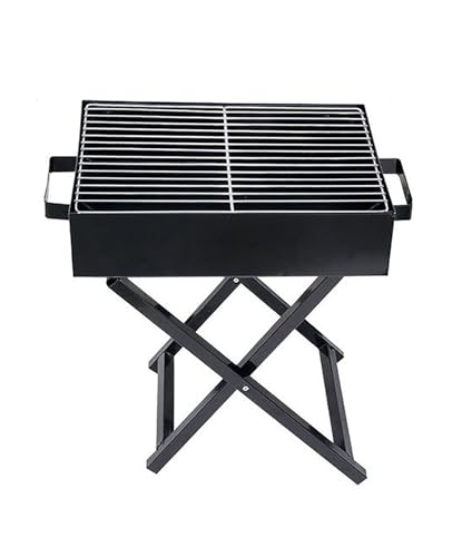 XIUXLI 15.7"Outdoorl Charcoal Grill,Foldable Camping BBQ,Stainless Steel