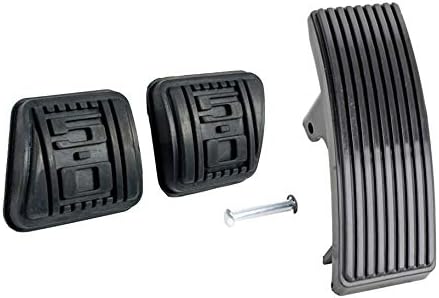 Blue Oval Industries 1985-1993 Mustang 5.0 Manual 5-Speed Accelerator, Brake and Clutch Pedal Pads Set