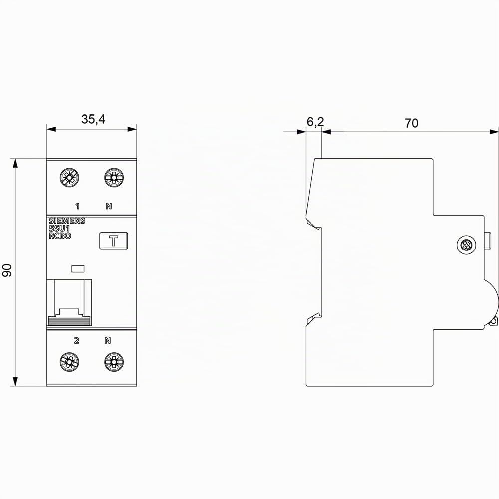 Siemens - FI/LS-Schalter RCBO 1P+N 6kA TypA 30mA B16 230V