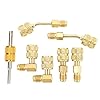 Walfront R410A Adapter Kit, Brass Material, Proof Design, Compatible with Mini Split Air Conditioner, Vacuum Pump Connectors for R410A Refrigerant Systems #2
