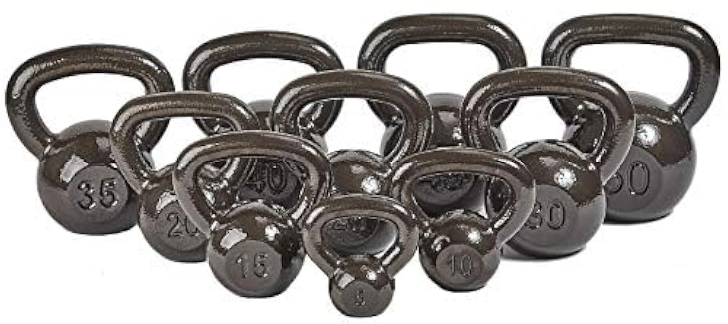 Kettlebell Cast Iron Solid Smooth Weights for Strength Training, Home Workout Gym, Training Kettlebells Sets for Women & Men