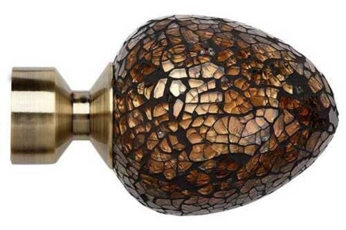 28mm Antique Brass Poles Apart Curtain Pole Finials Pack of 2 (Alexia Finial)