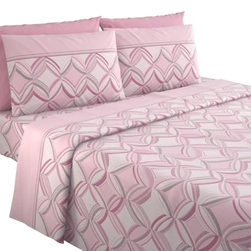 MAXIME MAISON - Juego de sábanas de franela para cama de matrimonio de algodón estampadas, juego de sábanas de matrimonio de franela de invierno con fantasía elegante, Picasso Cipria
