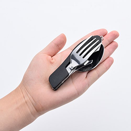 Buy Hikenture Camping Utensils 4in1 Camping Cutlery Set Stainless