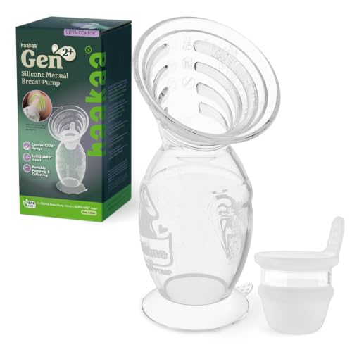Image of haakaa Gen.2 Plus Manual Breast Pump, 5oz /150ml with Spill-Guard Insert Set