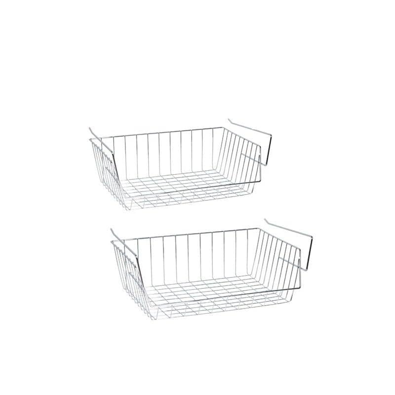 Panier sous étagère 40x27x14cm MSV en acier chromé organisateur de placard