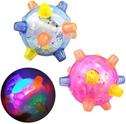 SYOSILED Jumping Ball Music Dancing Ball, Music Shake Bouncing Sensory Developmental Activation Early Educational Game for Kids Toddlers, Pets Dog biting toy