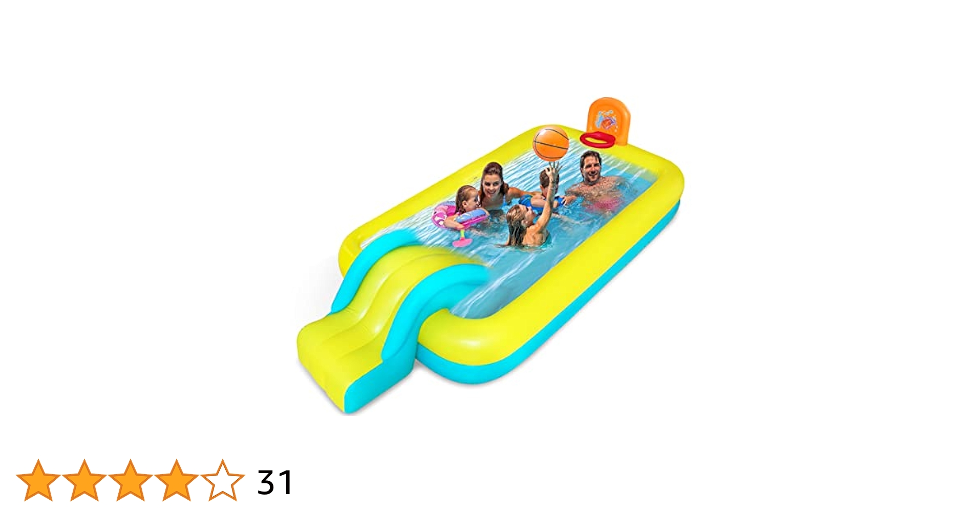 Amazon | プール 大型 3m 2025夏革新モデル 【滑り台&バスケット