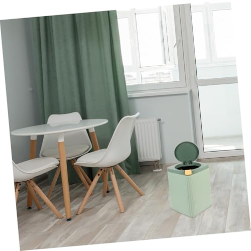 Poubelle avec couvercle vert plastique multifonctionnelle design - 3