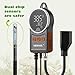 MEISAIL Temperature Controller can be Used for aquaculture, Plant mat Heating, Reptile Thermostat, with Load line Over-Temperature Protection and Dual Sensor auto-Safety Calibration
