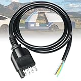 zDwfDc 5 Way Trailer Connector Wire 40 inch Jacketed Cable, Trailer Light Wire 5 Pin Trailer Connector Trailer Wiring Harness Extension DD011