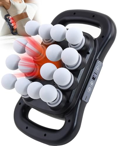 UFFAE 16-Head Massage Gun Deep Tissue Percussion Massager with 9 Modes & 9 Intensities 2600mAh Battery Back Massager for Pain Relief Deep Tissue for Muscle Pain Relief in Back Legs Shoulders