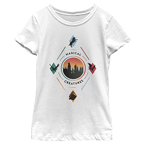 T-shirt Harry Potter fille créatures magiques en coton rose pour enfant