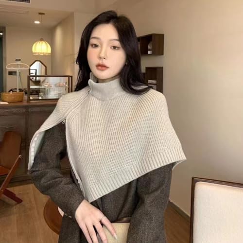 Elegant Knit Shawl Overlay Crocheted Turtleneck for Formal Occasions Wedding Bride Women Knitted Scarf Multipurpose4