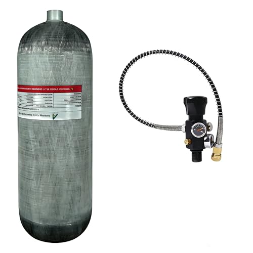 Botella de buceo de fibra de carbono 9L de alta capacidad y ligereza para PCP