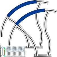 VEVOR Pool Haltegriff Edelstahl 76,2x 76,2cm Schwimmbad-Handlauf mit 50cm Nylon-Bezug Griffbogen 170kg Tragfähigkeit Einstiegshilfe Kurven-Design Geeignet für Schwimmbäder Spas Wasserparks usw.