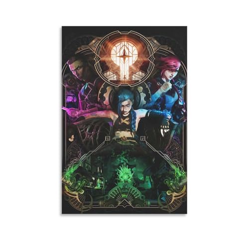 Arcane 2 Jinx Animated Movie Poster Decorative Painting Canvas Wall Art Living Room Posters Bedroom Painting 08x12inch(20x30cm) -  EsEntL, d888q41mj7xq
