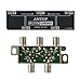 ANTOP ANTENNA 43222-31244 Coaxial Cable Splitter for Satellite TV Antenna Signals 2GHz- 5-2050MHz (4-Way)