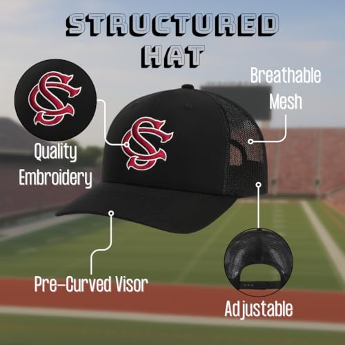 Gorra deportiva South Carolina ajuste snapback negra miniatura 4