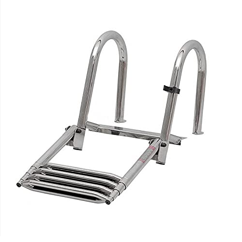 Escalera telescópica 4 pasos para piscina y barco miniatura 1