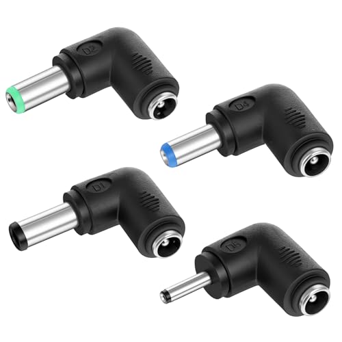 Conector de ángulo recto 5.5x2.1mm 4 piezas miniatura 1