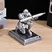 AojSup Knight Pen Holder with 2 Pens Resin Desk Organizers and Accessories Funny Executive Pen Stand Fancy Cool Office Gadgets Cool Desk Decorations for Men Home Supplies Holiday Present(Iron)