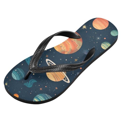Women Beach Summer Casual Flip Flop Space PlanetsQuick Dry Sandals Slipper for Men 214B2831