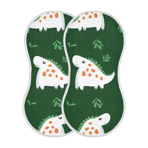 xigua Cute Dinosaurs Baby Burp Cloths for Newborn Boys and Girls 1 Pack, Soft & Absorbent Cotton Baby Burp Cloth, Baby Washcloths, Newborn Towel, Burp Rags2