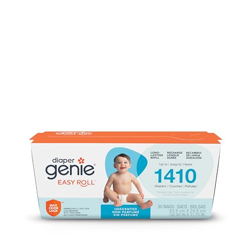 Image of Diaper Genie Easy Roll Refill with 30 Bags, Holds up to 1410 newborn diapers per refill