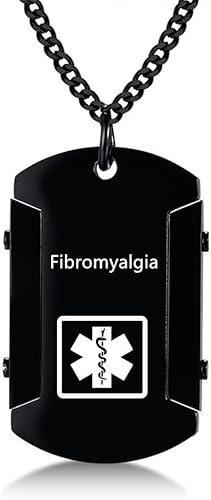 Miniatura 52 de Collar de identificación de alerta médica para hombres, grabado con láser, collar con colgante de etiqueta de acero inoxidable, identificación