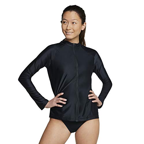 Speedo Women's Uv Swim Shirt Long Sleeve Full Zip Front Rashguard
