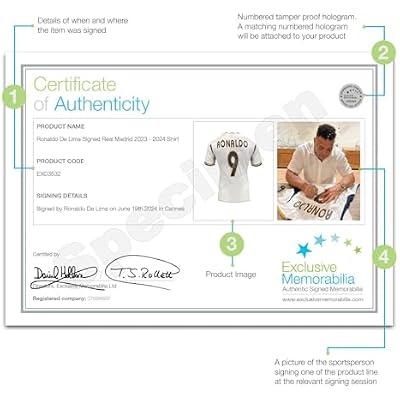 Ronaldo de Lima Signed Real Madrid 2023-24 Soccer Jersey White