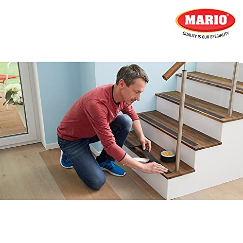 Image of Mario Anti Skid Fall Resistant Tape, Self Adhesive for Slippery Stairs and Surfaces (Black & Green Zebra Glow Dark) - 48mm x 5mtr