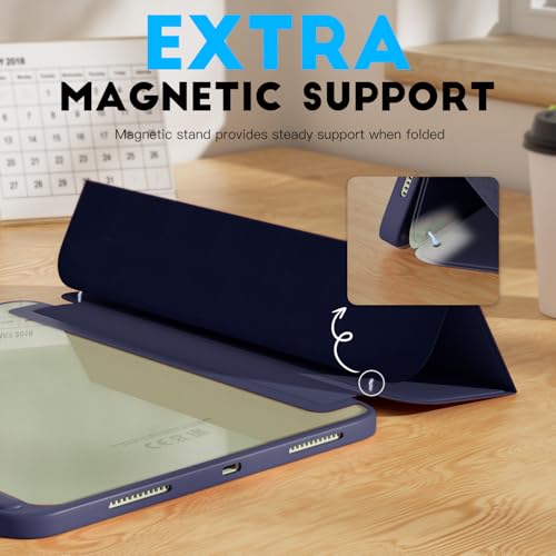 Case for ipad Cover a16, Ultra-Transparent Acrylic with TPU Bumper, Auto Wake/Sleep Function and Pen Slot, Ergonomic Design Compatible with ipad Cover a16 Deep Blue by Zephyrfree - Used condition - Image 6