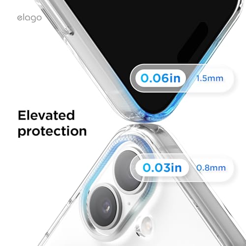 Image of elago for iPhone 17 Case, Magnetic Hybrid Transparent Slim Case, Compatible with MagSafe, PC + TPU Hybrid Technology, Shockproof Protective Cover, 6.3 inch