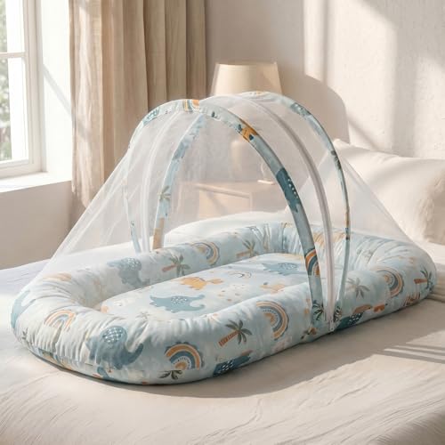 Image of StarAndDaisy 3 in 1 Baby Mosquito net /Nest for Sleeping - Mosquito net for Newborn Baby /Toddler -Soft & Comfortable Bed, Washable Design for 0-12 Months Baby.